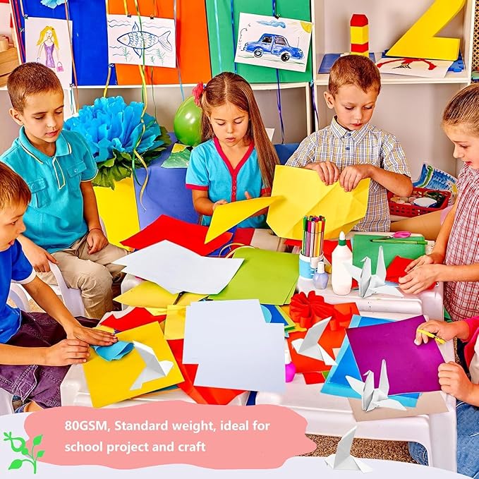 120 Sheets Construction Paper 12” x 17” Arts Paper for Kids White Craft Paper for Drawing, Coloring, Creating, School Art Project Supplies, Standard Weight