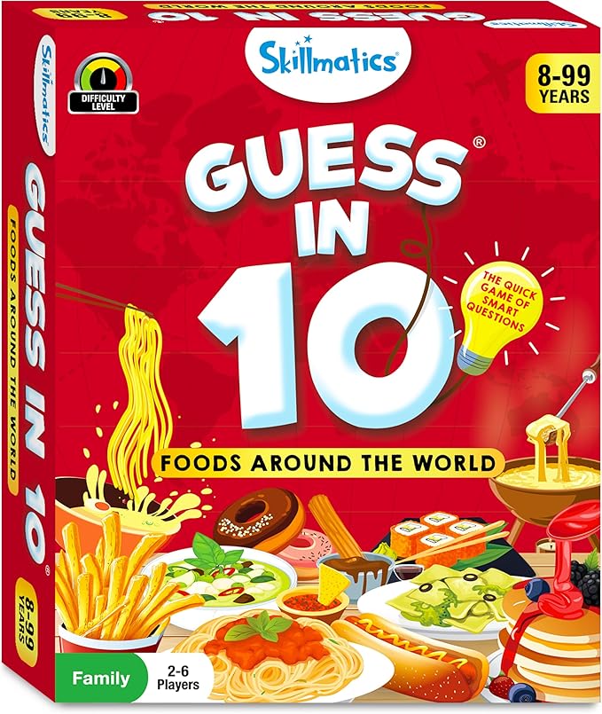 Skillmatics Guess in 10 Foods Around The World, Card Game for Boys, Girls, and Kids Who Love Educational Travel Toys, Board Games, Geography and History, Gifts for Ages 8, 9, 10 and Up