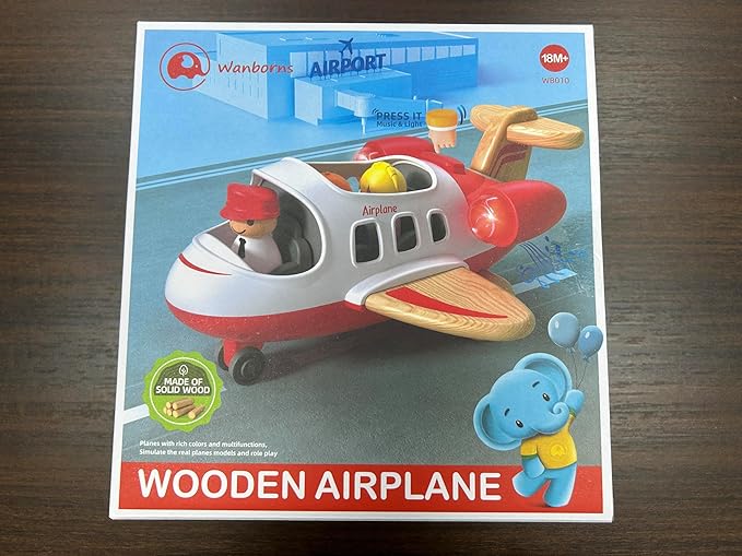 Airplane Toys for Toddlers 1-3, Toys Planes Toys with Sound and Light, Mini Airliner Toys for Introducing Aeronautical Knowledge, Car Toys for 18 Months, 2 3 4 5 Years Old Kids Boys Gift