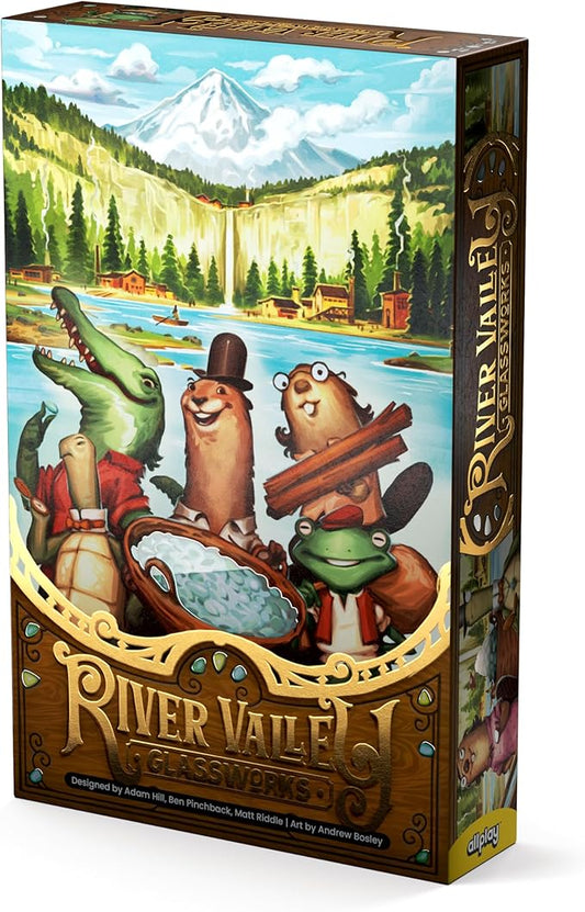 ALLPLAY - River Valley Glassworks Deluxe Edition Board Game for Families and Adults - Cozy Yet Clever Drafting Game - Colorful, Tactile Pieces - Scoring Puzzle - 1 to 5 Players - 20 Minutes