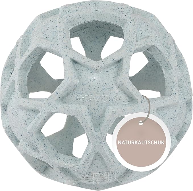 HEVEA Upcycled Star Ball Made from 100% Upcycled Natural Rubber Plant Based, Plastic-Free, Eco-Friendly, BPA-Free & FDA Approved