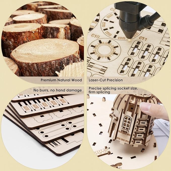 3D Wooden Puzzles for Adults, Wood Crafts Model Building Kits Toys, Brain Teaser Wooden Puzzles Gifts for Adults & Teen (Williams Manor)
