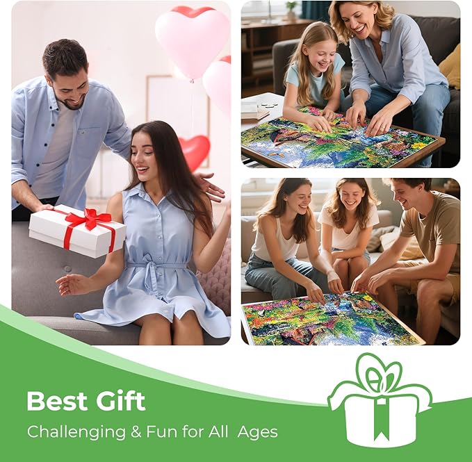 300 Pieces Puzzles for Adults,Snow Mountain House Flowers Birds Truck Themed Puzzle,Large Puzzle Pieces for Seniors,Cats Jigsaw Puzzles for Kids Ages 8-10,Puzzles for Family Game Nights,20.5 x 15 in