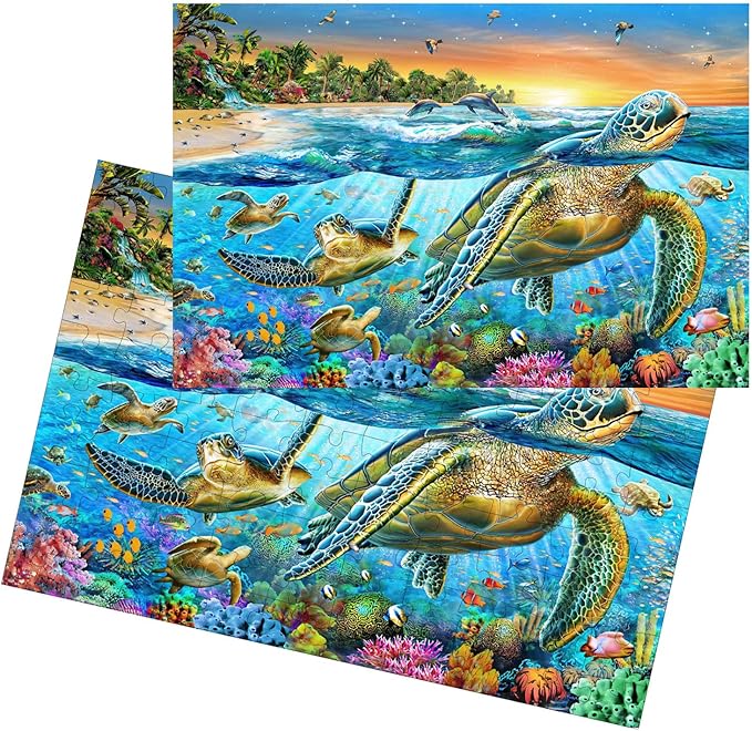 Puzzles for Kids Ages 4-6 8-10 Year Old - Underwater World,100 Piece Puzzle for Toddler Children Learning Educational Puzzles Toys for Boys and Girls