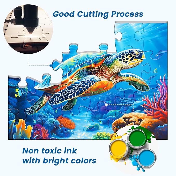 24 Large Piece Puzzle for Seniors 6 Pack Puzzles Dementia Alzheimer's Products and Activities for The Elderly Adults Puzzle Alzheimer's Easy Puzzles Gift Memory Games for Patients, 6 Storage Bag