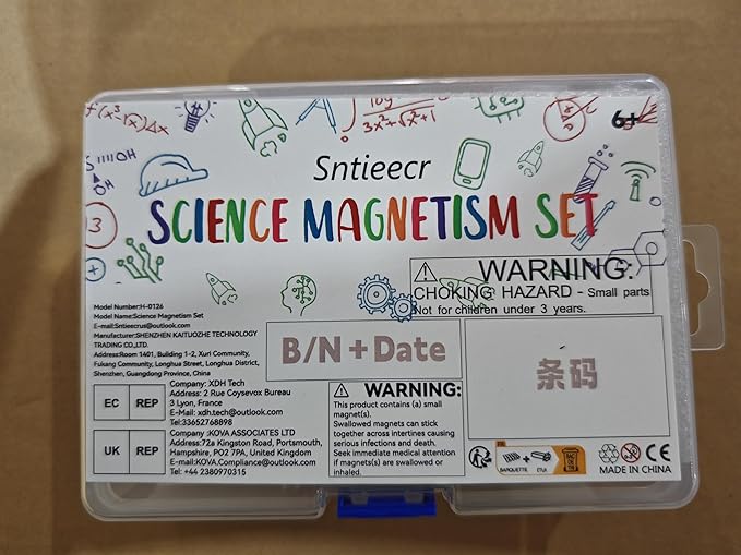 Sntieecr Labs Junior Science Magnetism Set for Experiment Education, Science Experiment Tool Physics Educational Toys for Kids Teen