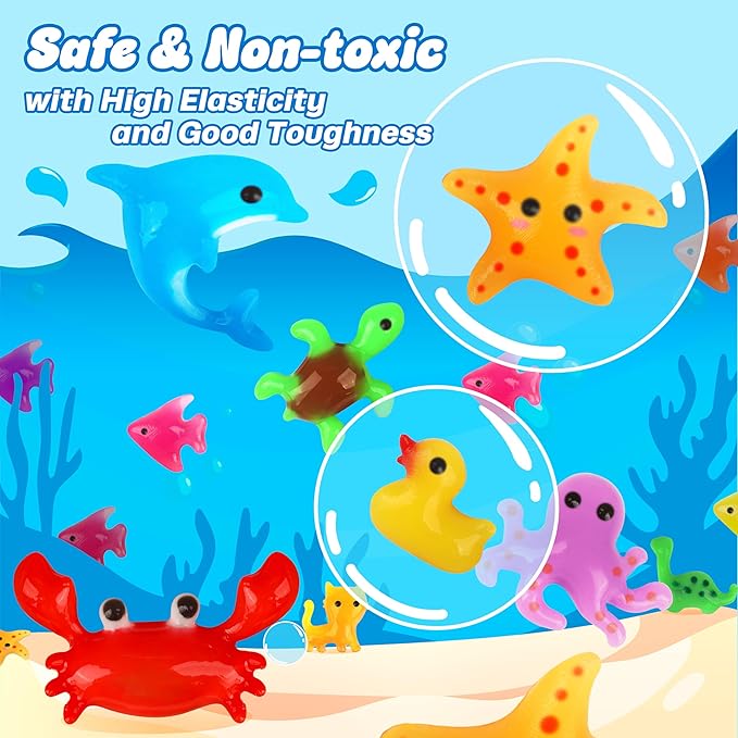 Mocoosy 20 Colors Magic Water Gel Kit for Kids, Aqua Fairy Water Elf Toy Kit with 20 Aqua Gels & 16 Squishy Maker Molds, Squishy Making Kit Water Pets DIY Crafts Kit STEM Gifts for Boys Girls Age 6-12