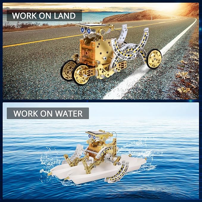 STEM Toys for Kids Age 8-13, 12-in-1 Solar Robot Building Science Kits for Boys Girls Teen Age 9 10 11 12, Engineering Christmas Birthday Gifts for 8+ Year Old Boys