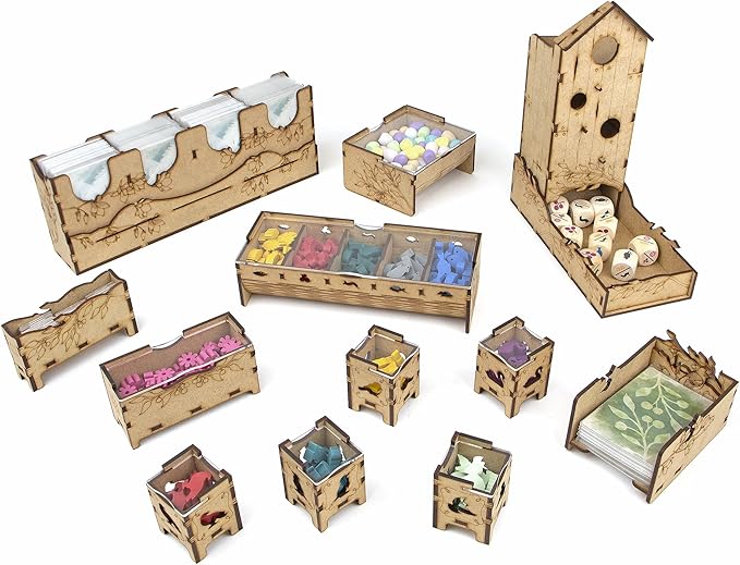 TowerRex Organizer for Wingspan Board Game and European Expansion, Oceania Expansion, Storage Insert, Not for Asia