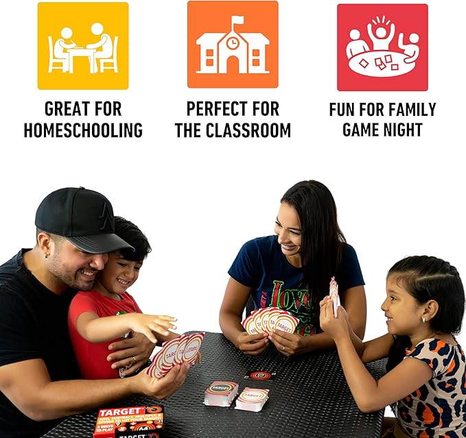 Target Math Game | A Teacher-Recommended, Fast-Paced Mental Math Game for Practicing Addition, Subtraction, Multiplication, & Division | Ages 8+