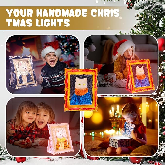 Paint Your Own Cat Lamp Kit, Art Supplies Arts and Crafts for Kids Ages 8-12, Girls 8-12,Night Light Kids Crafts Ages 4-8, Birthday Gift