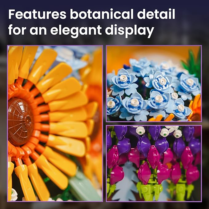 Sillbird Flower Owl Building Set for Adults and Teens, Buildable Floral Animal Model Kit for the Home Decor & Office Display, Birthday Gift Toys for Women Girlfriend Kids age 10 Years and up(1215 Pcs)