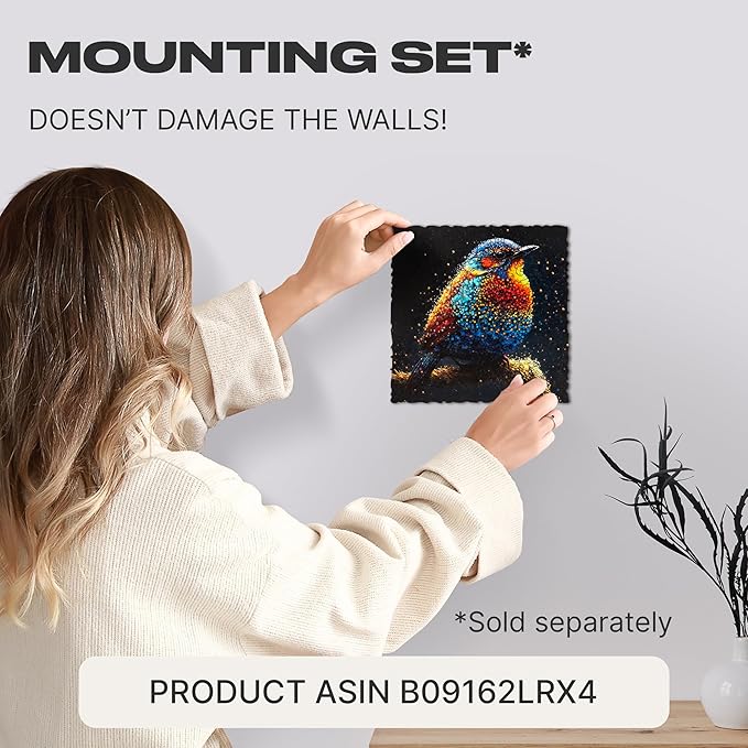 UNIDRAGON Original Wooden Puzzles for Adults - Pop Art Birdy 100 Pieces 5.5" x 5.5" (14 x 14 cm), Beautiful Gift Box, Unique Shape Best Gift for Adults and Children