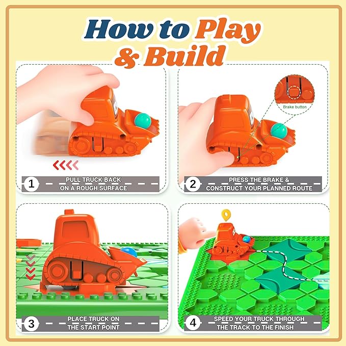 Logic Road Builder Game – STEM Board Game for Kids Ages 4-6 with 200+ Challenges | Educational for Boys and Girls, Perfect Holiday Toy.