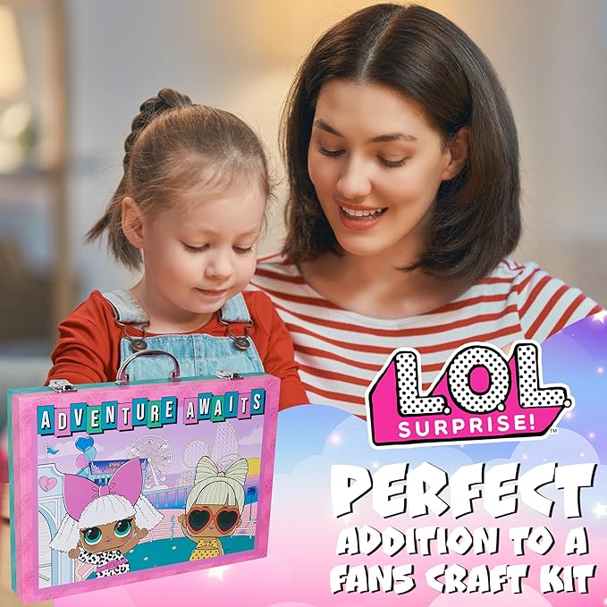 L.O.L. Surprise! 130-Piece Kids Art Set with Travel Case - Pink