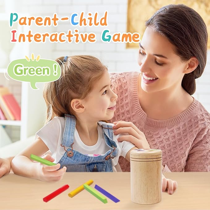 Montessori Wooden Stick Color Sorting Toys for 3 Year Old,Preschool Learning Activities Educational Fine Motor Matching Game,Birthday Gifts for Boys Girls