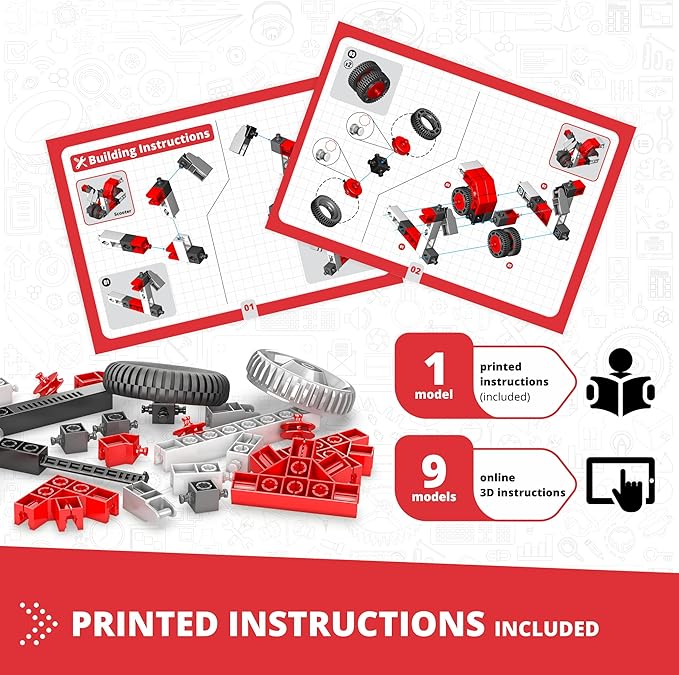 Engino- Creative Builder Building Toys, 10 Multimodel Set, STEM Engineering Kit, Construction Toys for Kids 6+, Gifts for Boys & Girls, Learning & Education Set, STEM Projects