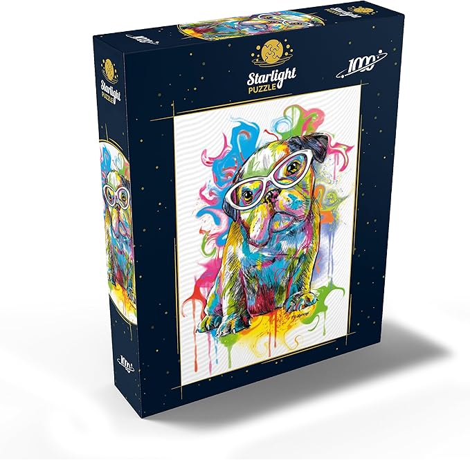 MyPuzzle Bulldog Fun - Premium 1000 Piece Jigsaw Puzzle for Adults