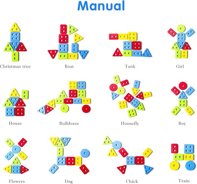 Toddler Toys for 1 2 3 4 5 6 Year Old Boys Girls Birthday Gifts,Wooden Blocks Educational Stacking Learning Montessori Toys for Kids Puzzles Shape Sorter Toy