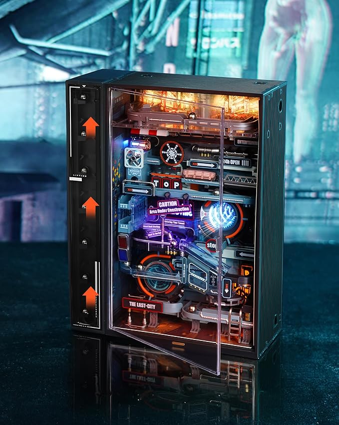 RoWood 3D Puzzles,Electric Marble Run Model Kit,130Pcs,Assembly Time 5H,Miniature Parallel World MR01S,Dynamic Models,Creative Gifts for Adutls&Teens