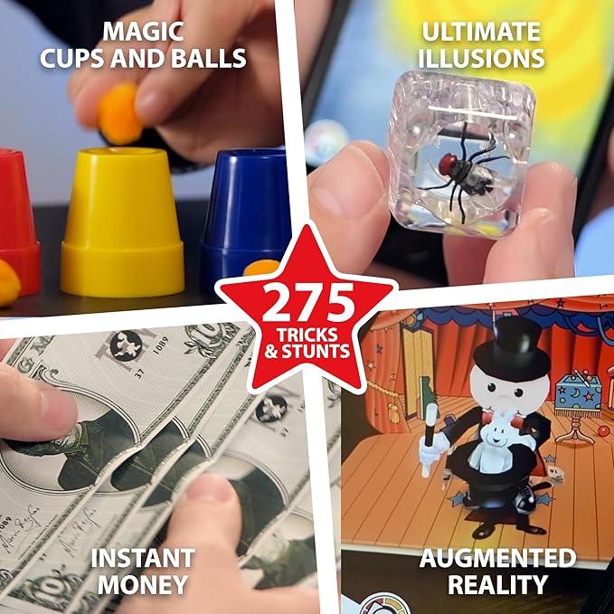 Marvin's Magic - 275 Ultimate Magic Tricks - Full Set - Kids Toys for Birthday - 275 Mind-Blowing Tricks & Illusions Included - Age 8+