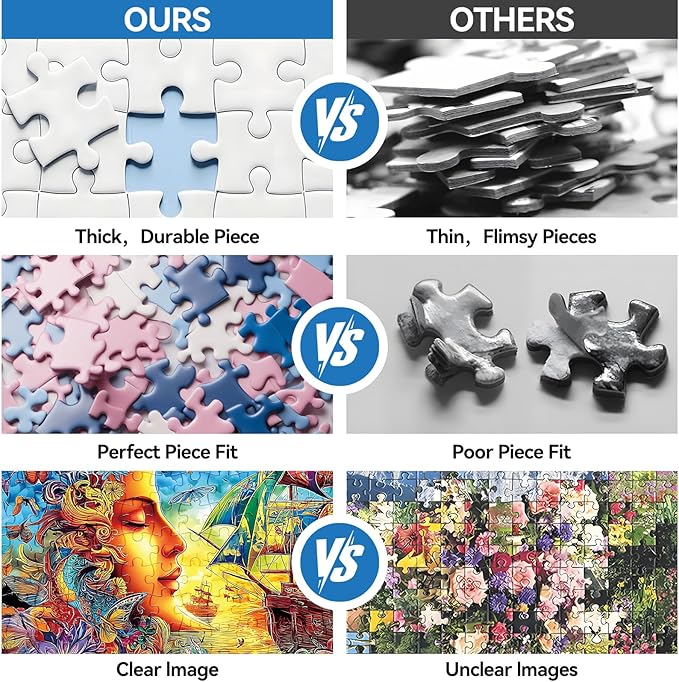 300 Piece Puzzles for Adults Kids, 300 Piece Puzzles for Adults Large Piece, Fantasy Moon Flowers Sailing Ship Jigsaw Puzzle, Challenging Puzzle Perfect for Game Nights, 20.5 X 15 in