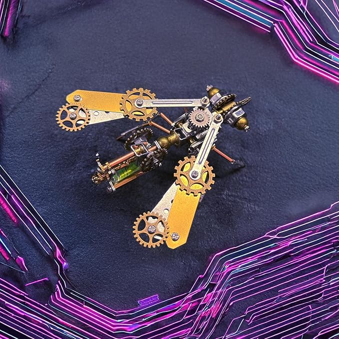 Steampunk Metal Insect Bug Mechanical Steampunk Sculpture Steampunk Mechanical Insect Clockwork 3D Steampunk Metal Puzzle Kits for Adults (Mechanical Bee B)