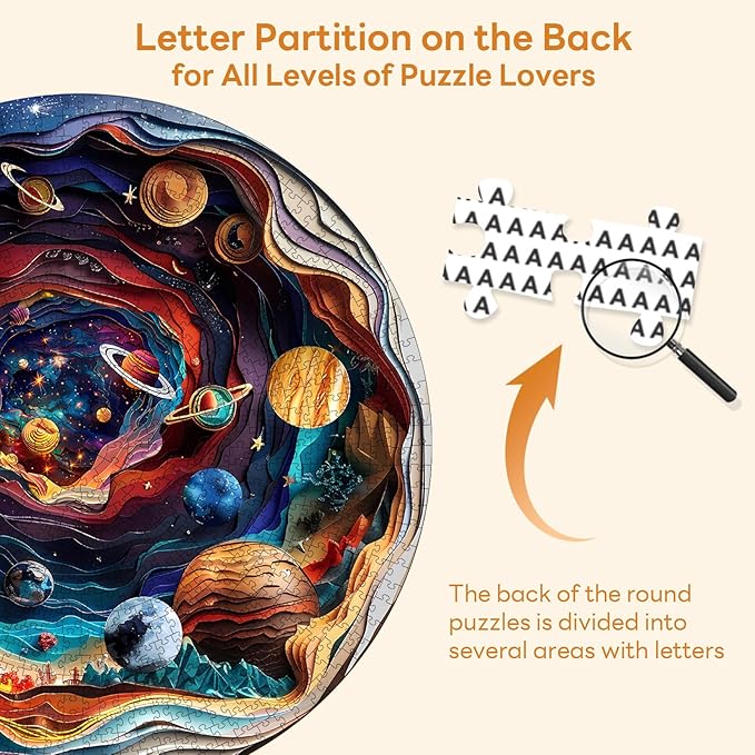 Masseruon 1000 Piece Puzzle for Adults, 26.6 * 26.6in Universe Puzzle for Adults, 1000 Pieces Flat Puzzles with 3D Visual Effect When Completed, Adult Puzzles Games