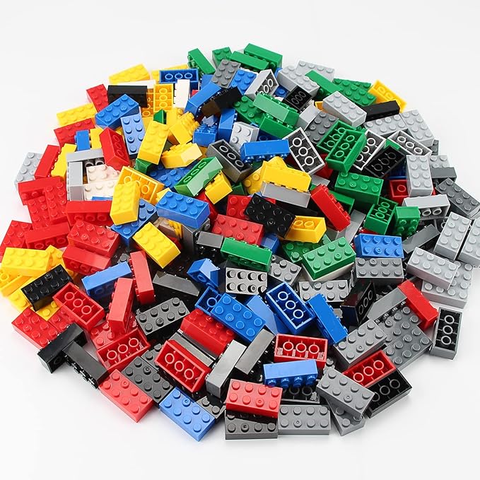 Feleph 2x4 Bricks 320 Pieces Multicolored Basic Parts Building kit Creative Play Set Blocks Toy Accessories Compatible with 3001 Major Brands (8 Mixed Color)