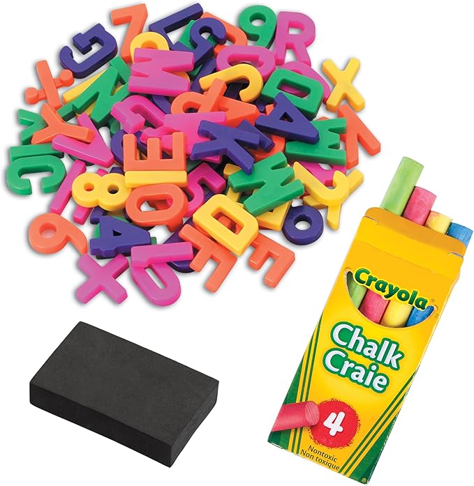 Crayola Triple-The-Fun Art Easel, Toddler Easel, Chalk Board, Magnetic Easel, Painting Set, Art Set, Arts & Crafts Kit, Gifts for Kids, Ages 3+