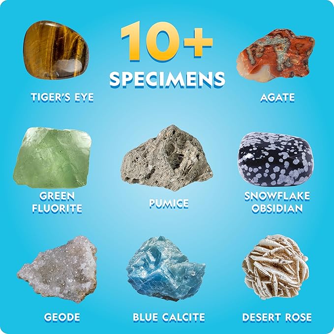 National Geographic STEM Science Kit - 15+ Experiments, Crystal Growing, Volcano Kit, Dig Kits & Gemstones for Kids - Amazon Exclusive