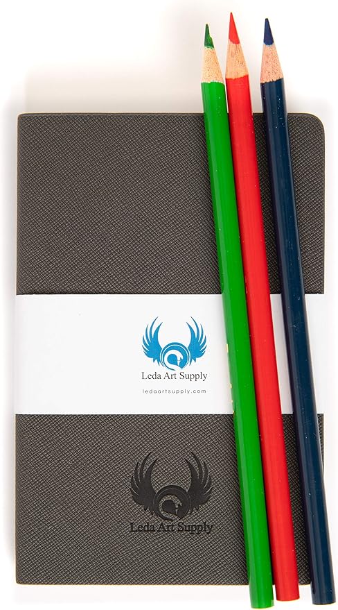 Pocket Sketch book - Thick Drawing Paper for Marker Watercolor Pencil Mixed Media - 160 Blank Pages - Small Size, Ideal for Artists - Drawing Notebook, 3.5 x 5.5 Art Journal