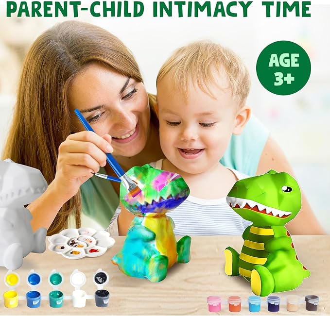 Goodyking Paint Your Own Dinosaur Lamp Kit, DIY Night Light, Arts & Crafts for Teens Girls Boys, Painting Kit for Kids, Room Decorations, Christmas Crafts Birthday Gifts for Kids Ages 3 4 5 6 7 8 9