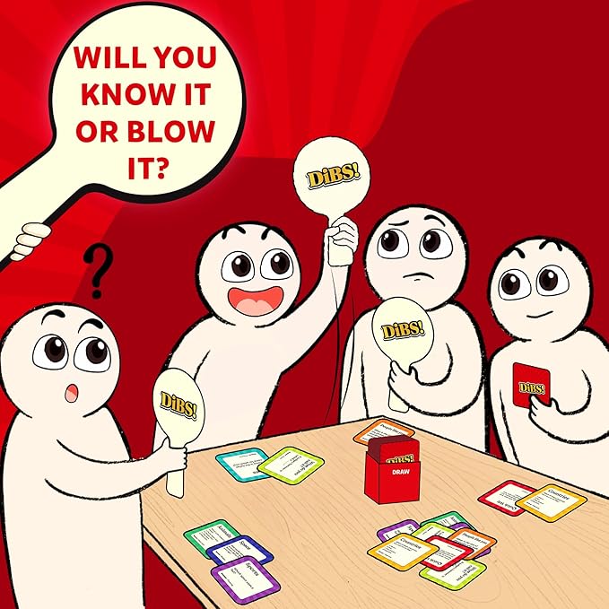 Skillmatics Card Game - DIBS, Fast-Paced Trivia Game, Fun & Educational Game for Family, Friends, and Parties, Quick Thinking, 10 Categories, Gifts for Kids, Teens, and Adults Ages 8, 9, 10 & Up