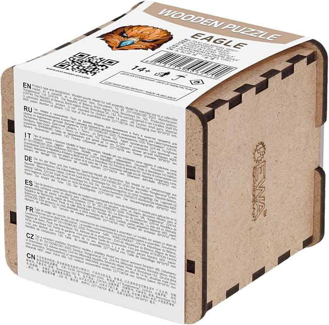 Eco-Wood-Art Wooden Puzzle - Eagle S | Majestic Bird Jigsaw Puzzle for Adults | 3D Eagle Decor | 120 Intricate Pieces | Eco-Friendly Home Decor Gift