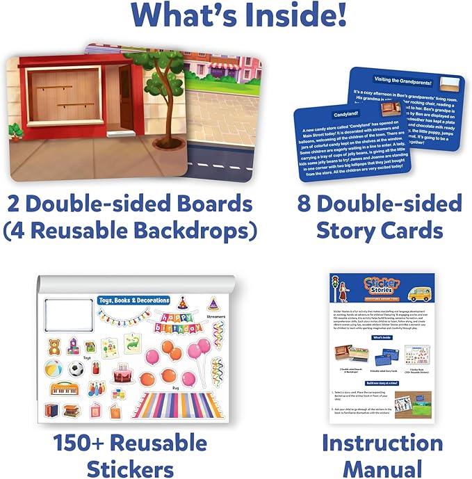 Skillmatics Activity Kit - Creative Storytelling & Skill Building with 150+ Reusable Stickers, Educational, Mess-Free Fun, Preschool & Kindergarten Toy, Gifts for Kids Ages 3, 4, 5, 6, 7