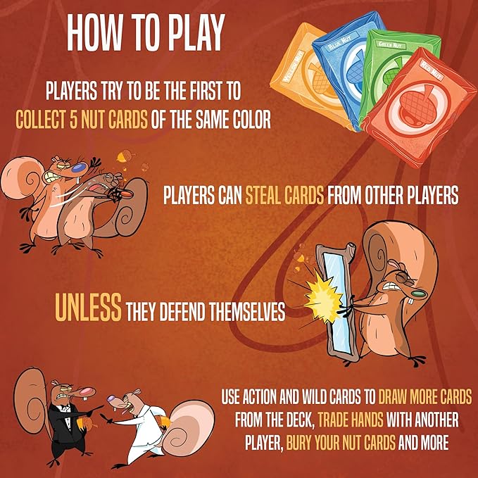 da Vinci's Room Squirrel Smackdown - The Fast Paced Family Card Game for 2-4 Players | Fun Card Games for Teens, Kids 8-12, or Adults (Original Edition)