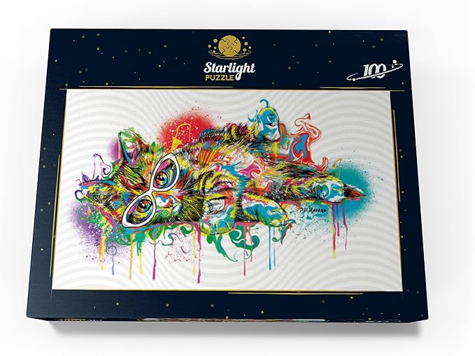 MyPuzzle Lazy Cat - Premium 100 Piece Jigsaw Puzzle for Adults