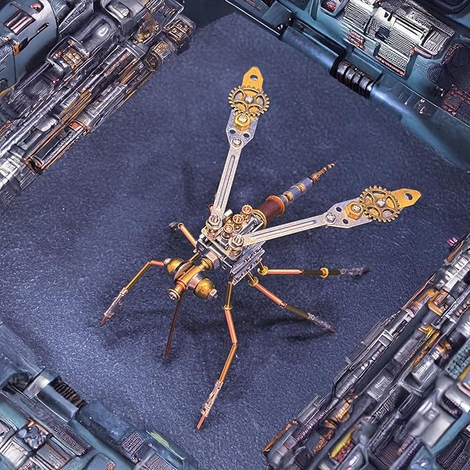 Steampunk Metal Insect Bug Mechanical Steampunk Sculpture Steampunk Mechanical Insect Clockwork 3D Steampunk Metal Puzzle Kits for Adults (Mechanical Mosquito Y)