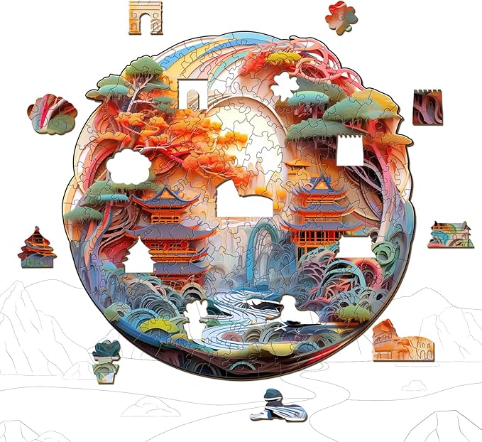 Wooden Puzzles for Adults - Papercut Paradise Wood Puzzles Adult - Unique Animal Shape Wooden Jigsaw Puzzles for Adults - Birthday Gifts for Puzzle Lovers, Family (11.4 * 11.3in)