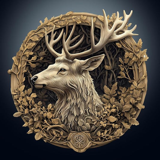 KAAYEE Wooden Puzzles for Adults, 3D Vision Effect 3D Deer Wooden Jigsaw Puzzles Unique Shape Advanced Wood Puzzle Adult, 3D Effect Flat Puzzle Birthday Gifts Family Game (17.3 * 17.1in 425pcs)
