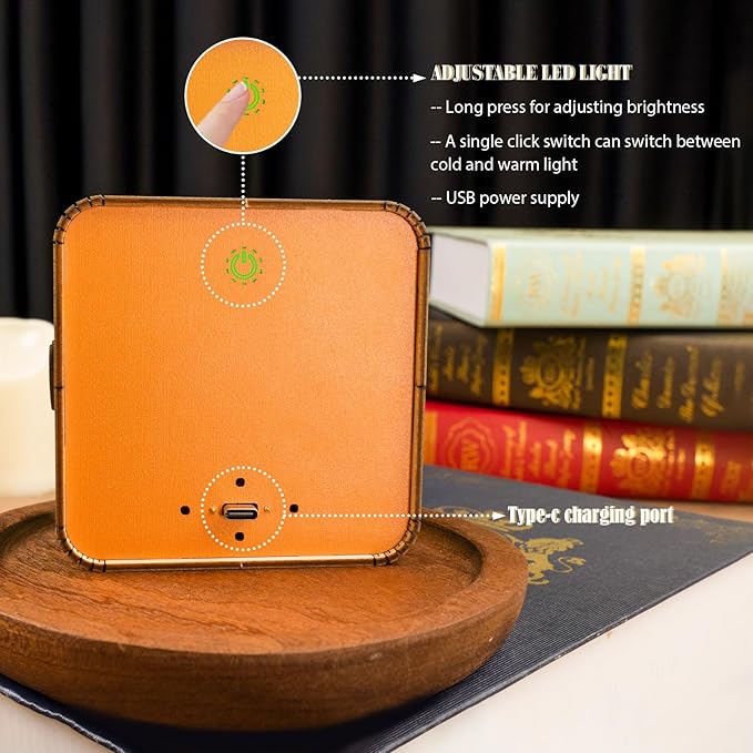 3D Wooden Puzzle Night Light, Valley Village DIY Puzzles for Adults, Eye Care Night Light with Touchable Switch, Personalized Gifts for Family Friend DIY Puzzle Lover