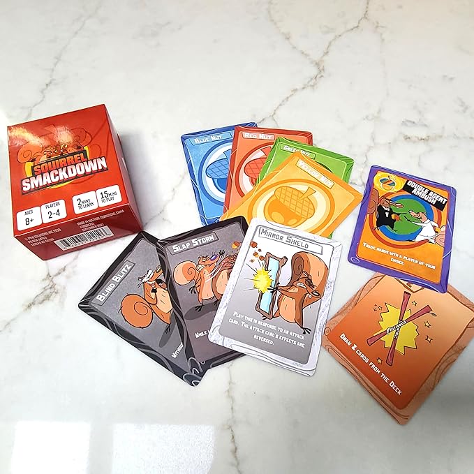 da Vinci's Room Squirrel Smackdown - The Fast Paced Family Card Game for 2-4 Players | Fun Card Games for Teens, Kids 8-12, or Adults (Compact Edition)