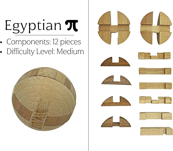 Project Genius Curated Collection Gift Set, 5 Premium Wood & Metal Puzzles, 3D Brainteaser Gift for Kids 8+, Teens, and Adults - True Genius Disassembly and Disentanglement Variety Pack