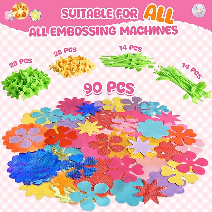 DIY Flower Accessories Set, DIY Art & Craft Kits Toys for Kids Girls, Gift for 4 5 6 7 8 Year Old Toddler Girl, Educational Activity Preschool Birthday Christmas Gifts, Suitable for All Flower Toys