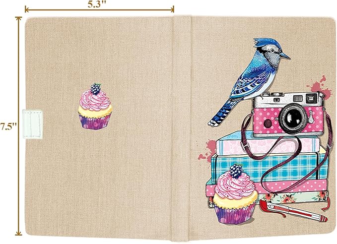 Blue Jay Journal for Girls - Gift for Teen, Kids - Diary with Pen & Magnetic Closure, 192 Pages for Writing, 5.3"x7.5" Hardcover Lined Notebook