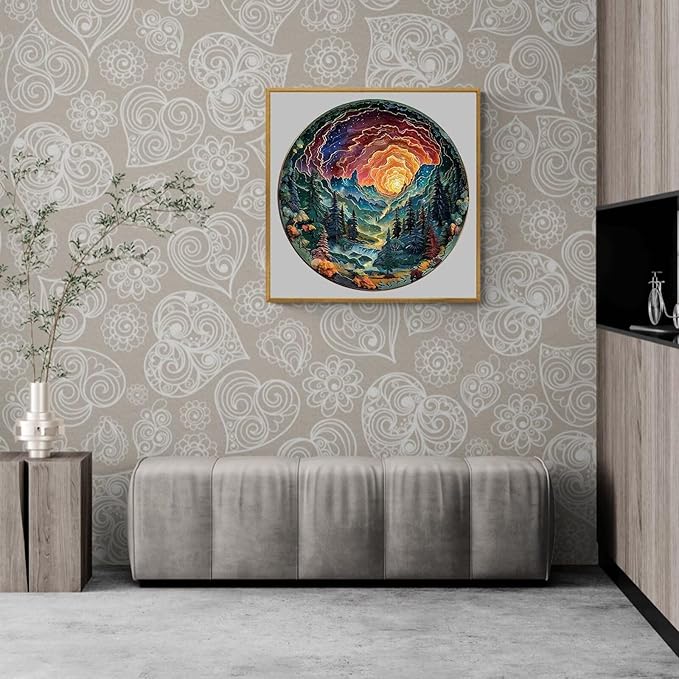 Wooden Puzzles for Adults, 3D Cave Sky Wooden Puzzles 200 Pieces, Unique Animal Shaped Wood Challenging Jigsaw Puzzles Gifts for Adults, 11.4x11.4in