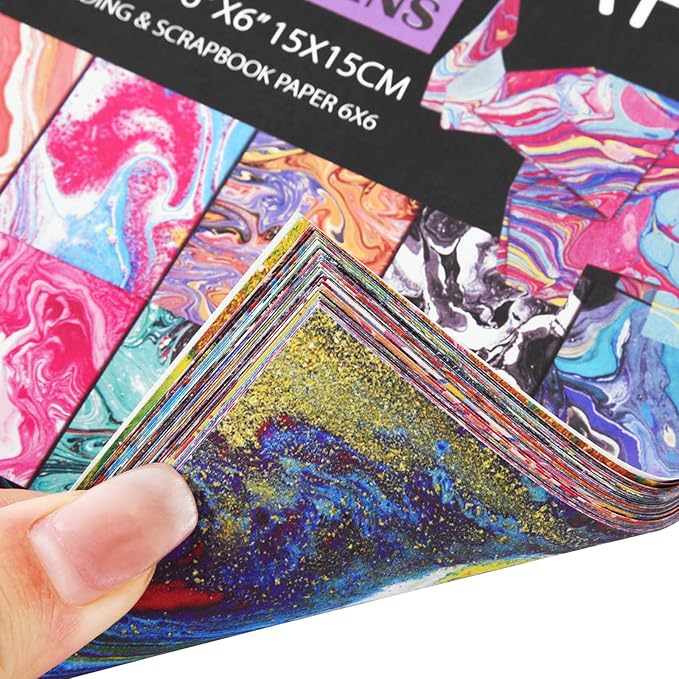 Origami 6x6 Paper Kit 150 Sheets 150 Vivid Colors Double Sided Same Printed Traditional Patterns Square for Arts Crafts Projects Japan Traditional Chiyo.Marble