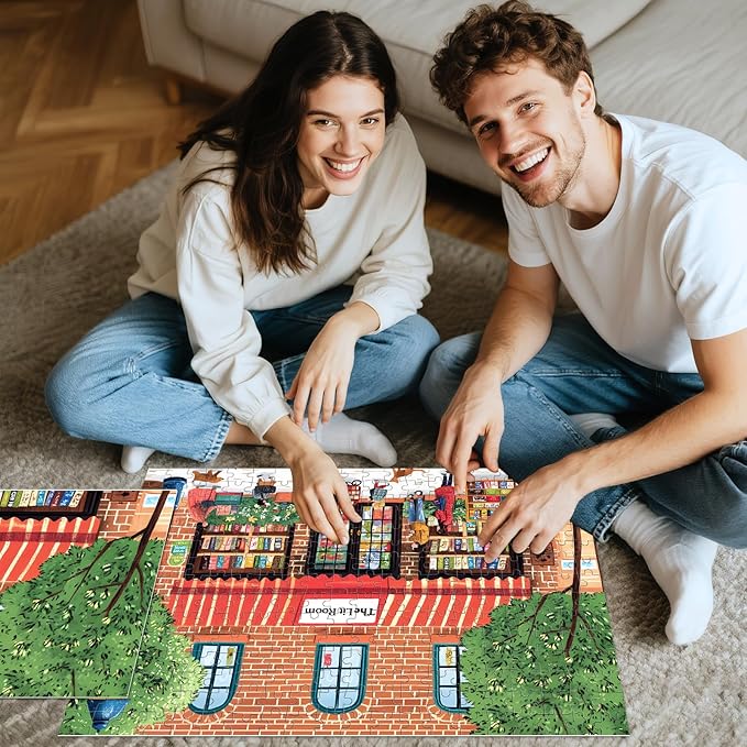 300 Piece Puzzles for Adults,Jigsaw Puzzles 300 Pieces for Kids Library Puzzle Building Jigsaw Puzzles Challenging Puzzles Family Activity Game Nights Gift Toy 20.5x15 in