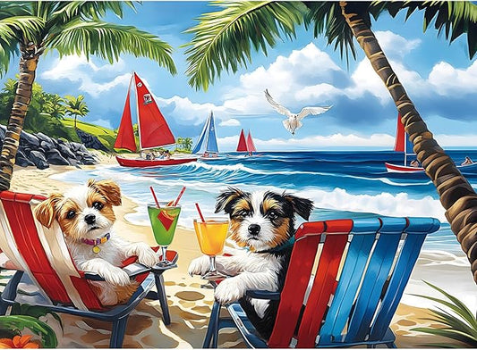 300 Piece Jigsaw Puzzle for Adults, Kids, and Seniors – Cute Dogs Puzzle, Large Pieces, Eco-Friendly Recycled Cardboard, Perfect Family Activity and Gift Idea (20.5 x 15 in)